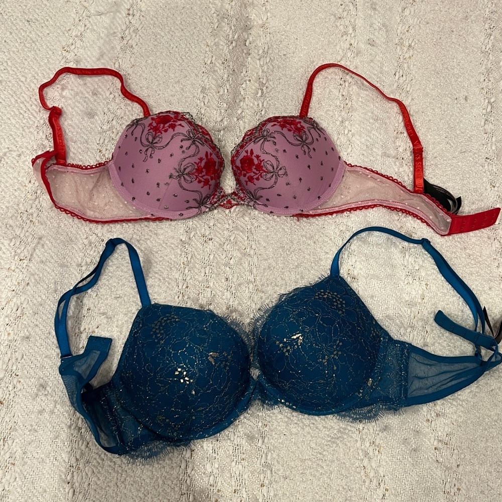 VS Sparkly Bras NWOT set of 2